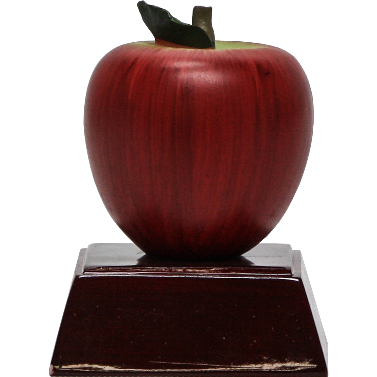 Red Resin Apple on Base