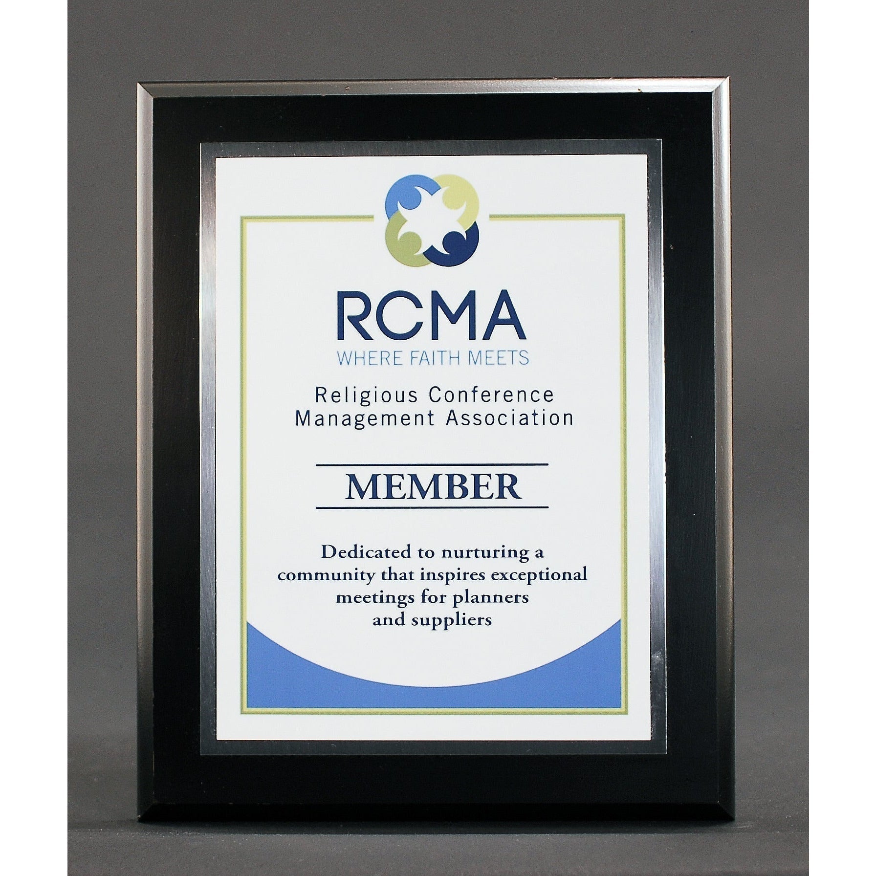 Executive Ebony Finish Plaque with Plate