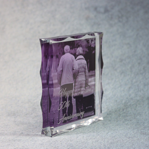 Acrylic Block with Scallop Edge